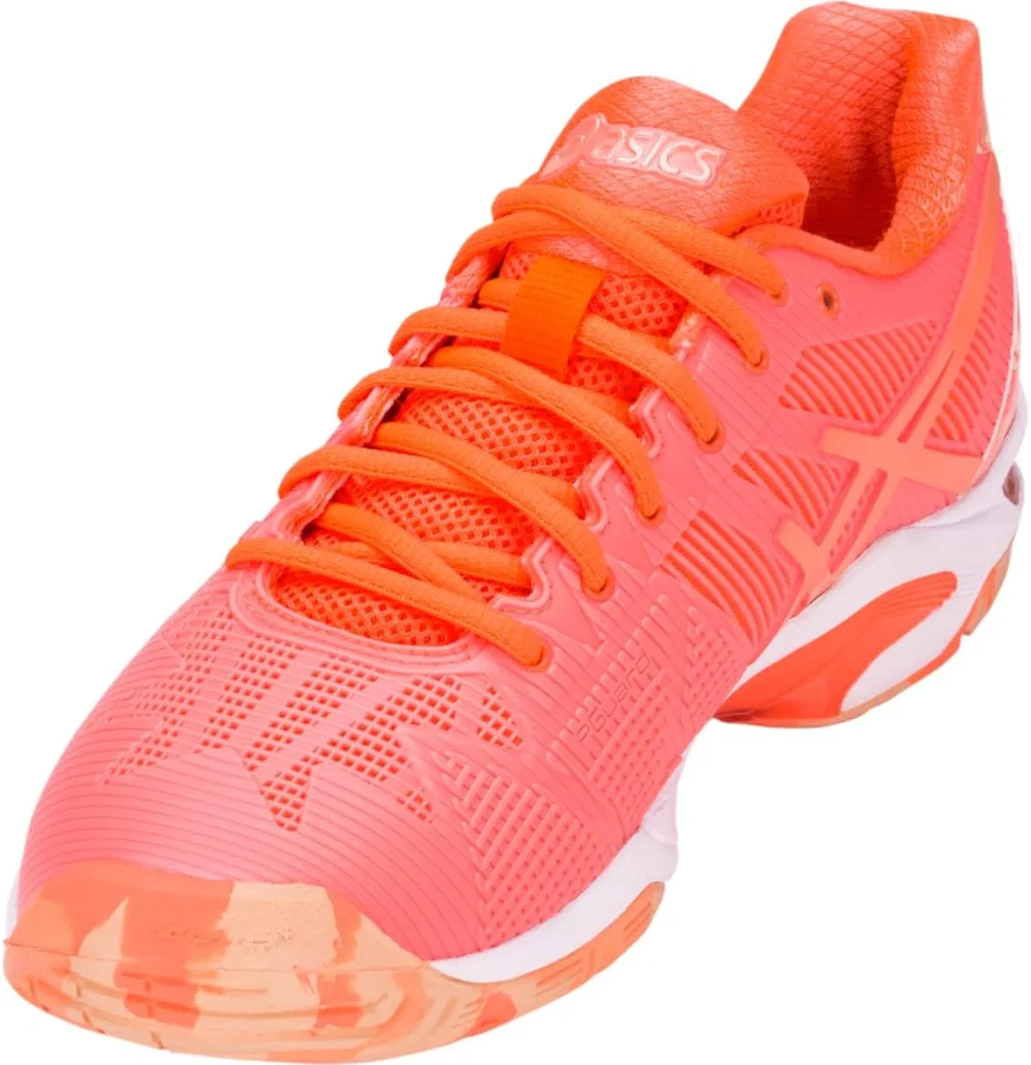 Кроссовки для тенниса ASICS, цвет Flash Coral/Canteloupe/Apricot Ice — фото 3