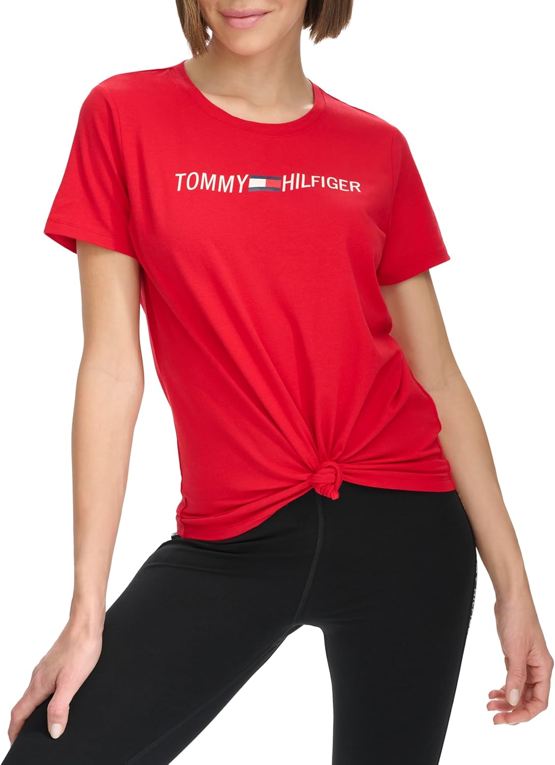 Женская футболка с графическим логотипом Tommy Hilfiger, Rich Red — фото 2