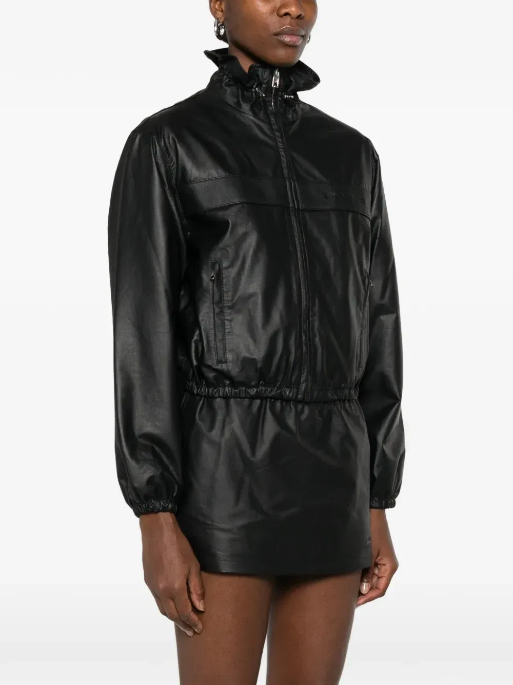 Кожаная куртка на молнии Alexander Wang, черный — фото 3