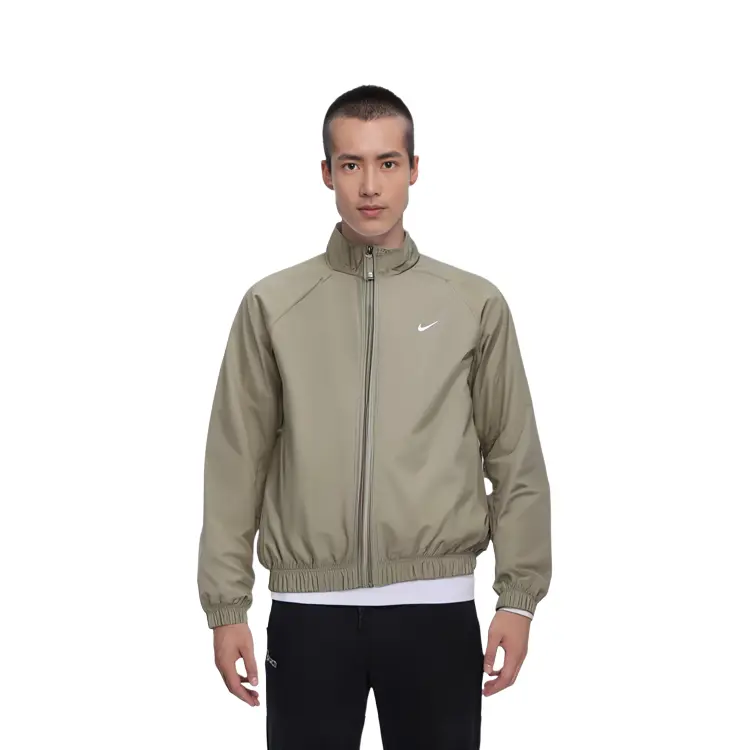 Куртка-бомбер Solo Swoosh Satin, азиатские размеры Nike, зеленый — фото 4