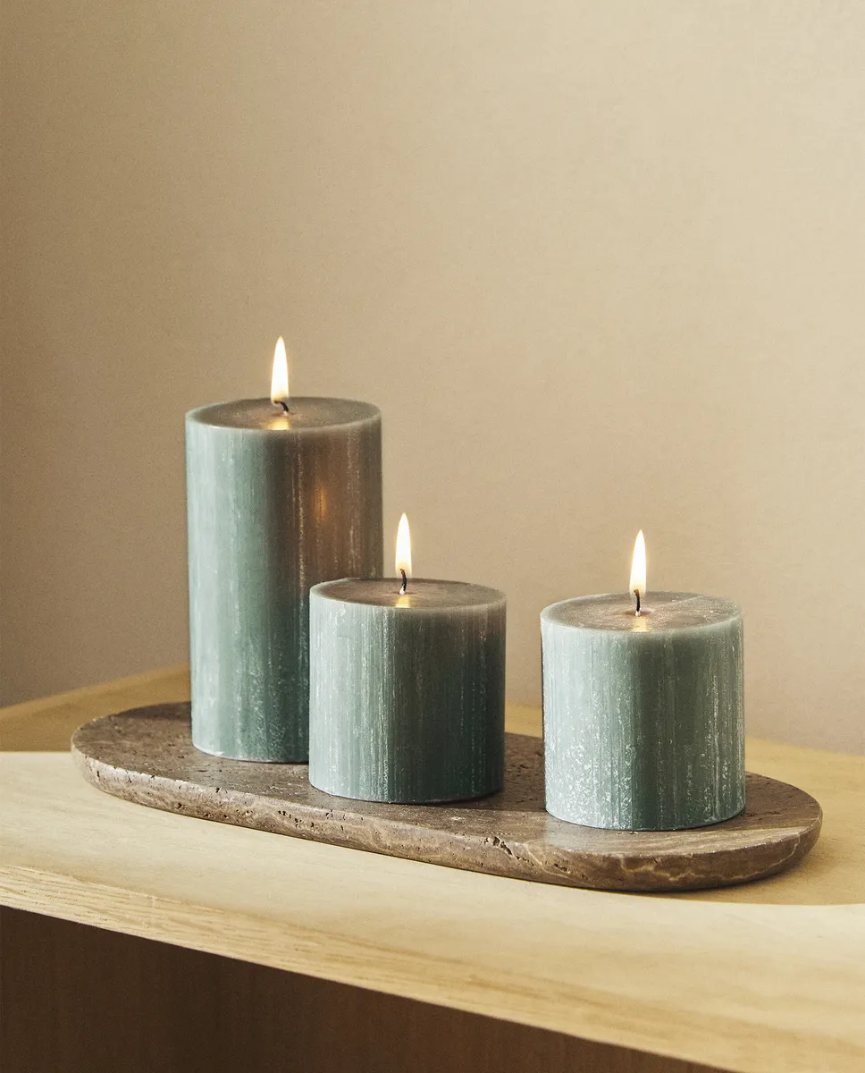 

Цилиндрическая свеча Zara Home, зеленый