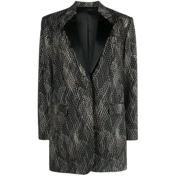 

Куртка single-breasted abstract-print blazer Isabel Marant, черный