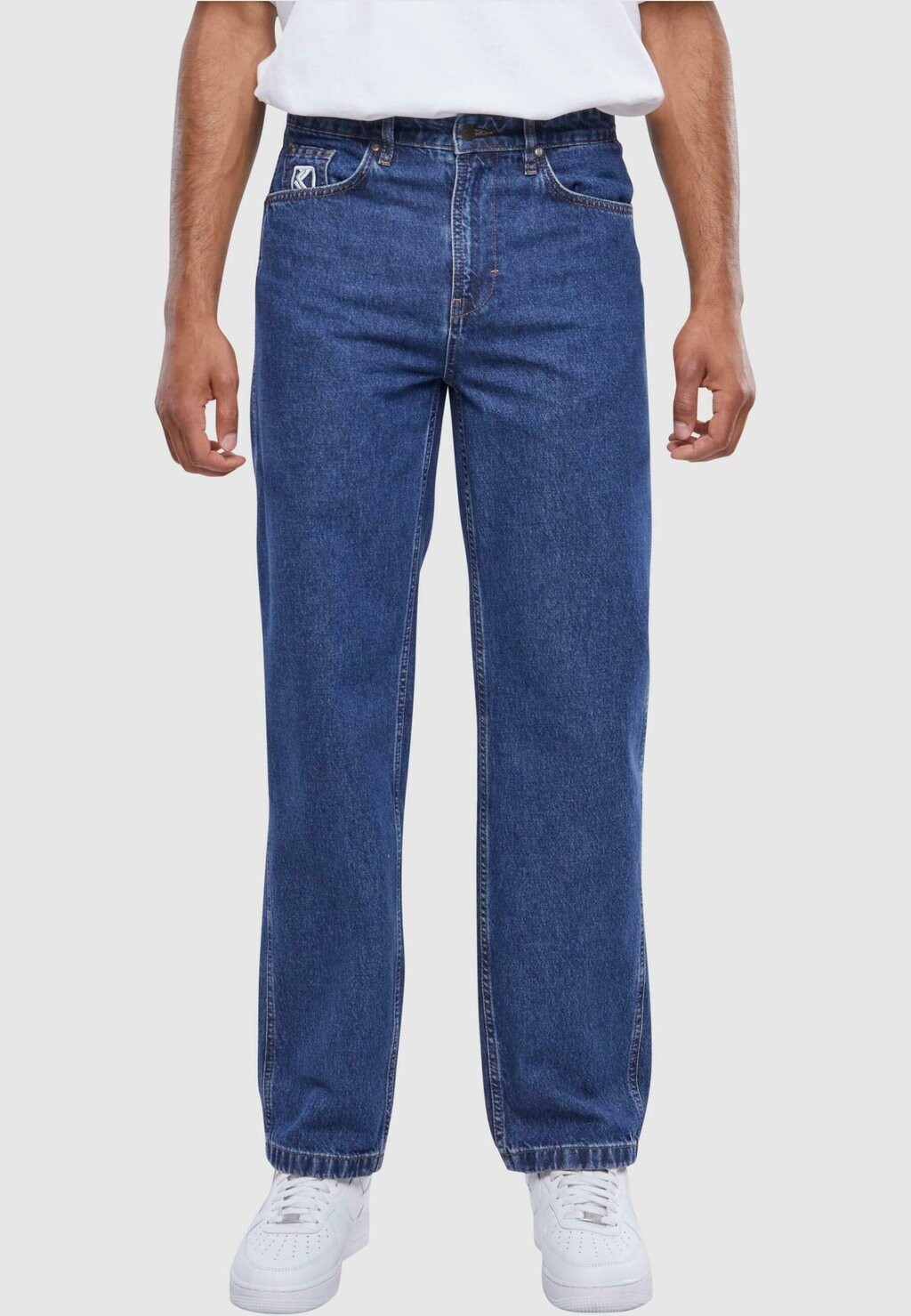 

Джинсы-сигареты KMI KK SMALL SIGNATURE BAGGY FIVE POCKET Karl Kani, синий