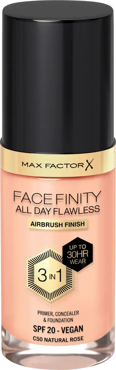 

Тональный крем Facefinity All Day Flawless LSF 20 50 Natural Rose 30 0мл MAX FACTOR