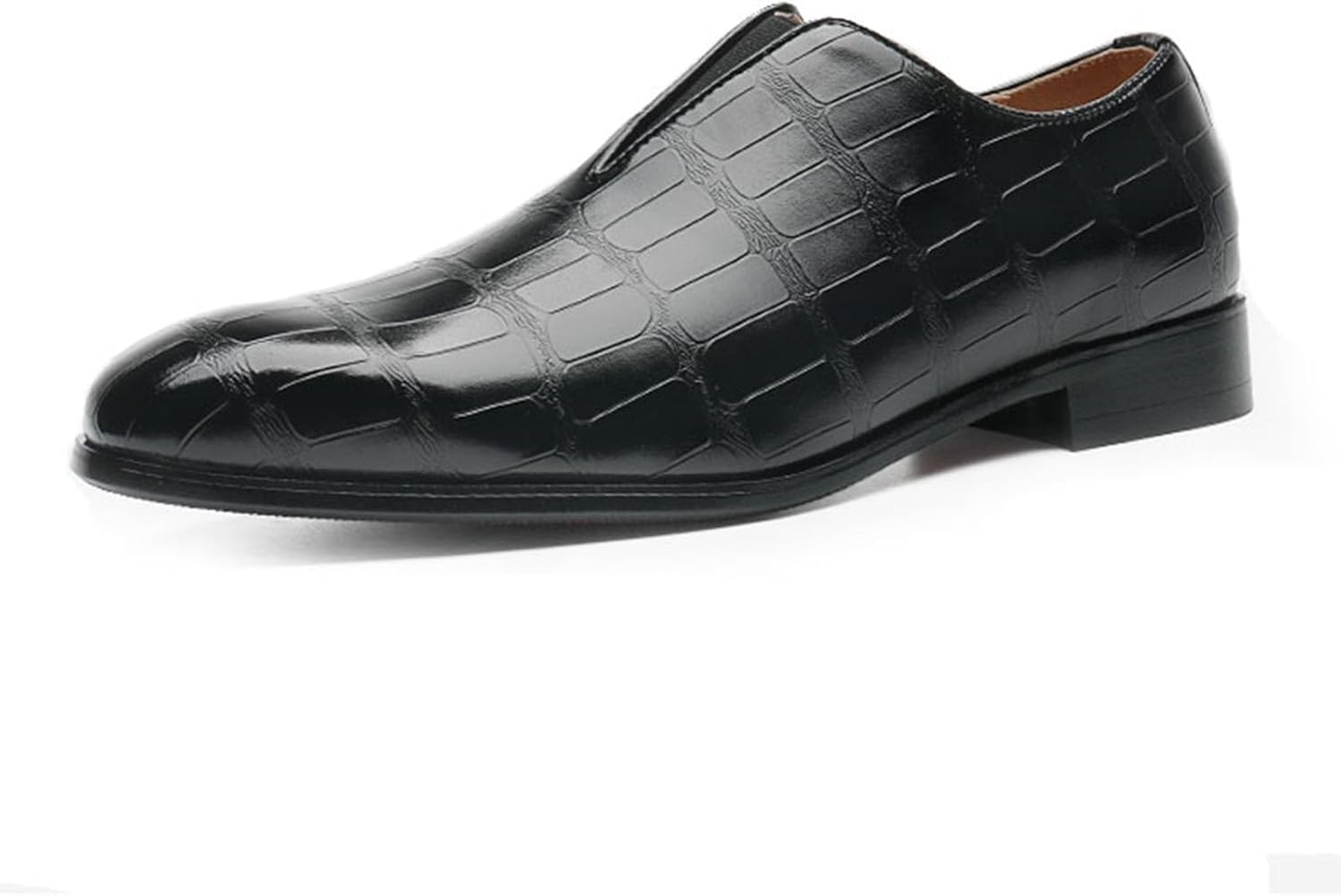 

Мужские классические туфли из искусственной кожи без шнурков, повседневные туфли для мужчин Generic, черный