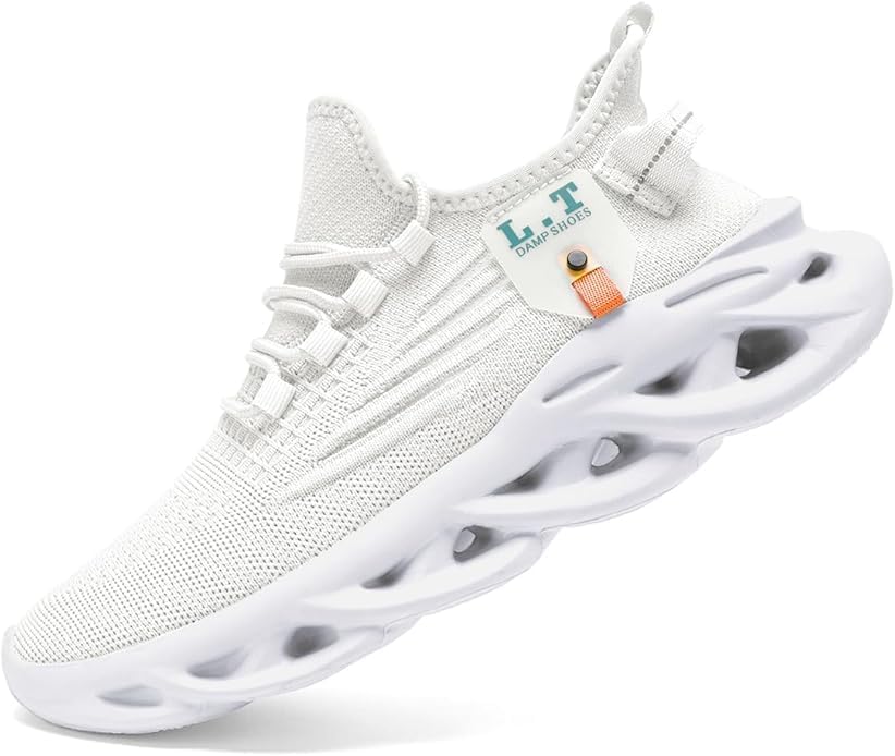 

Мужские кроссовки для бега, тенниса, слипоны для спорта, тренировок и прогулок, противоскользящие, удобные, модные, дышащие Xkowuo, белый