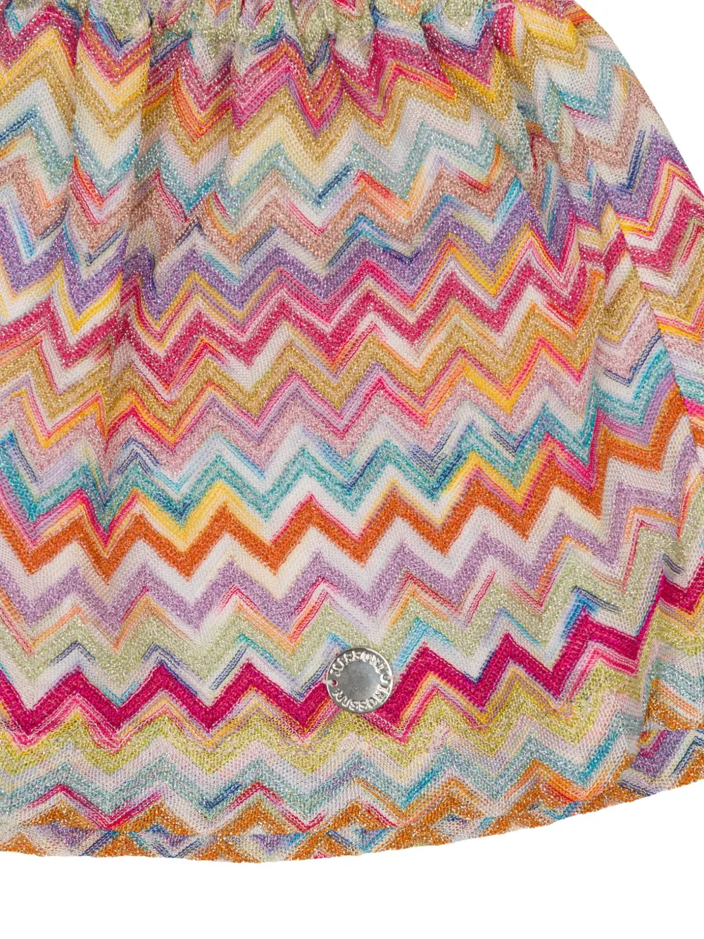 Юбка с зигзагообразным узором Missoni Kids, розовый — фото 3