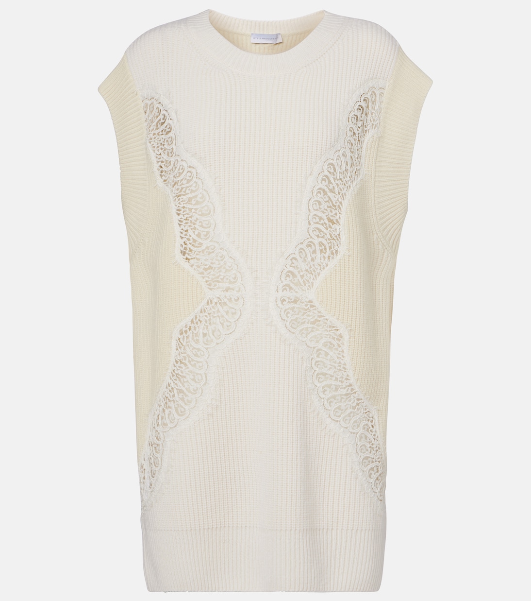 

Жилет из кружева из чистой шерсти Stella McCartney, Natural