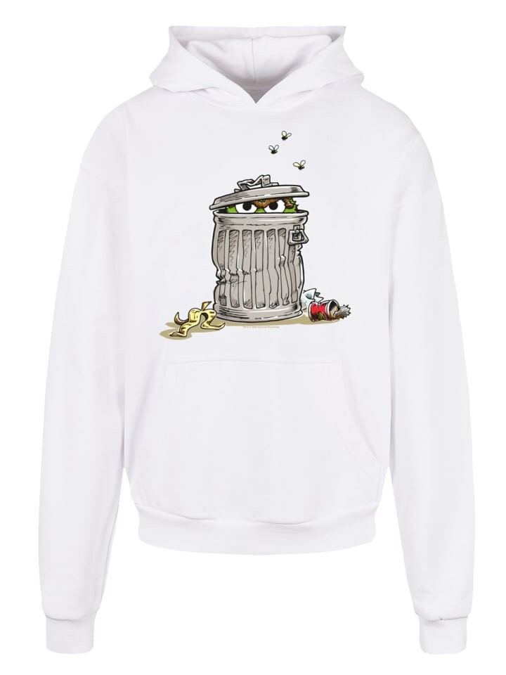 

Пуловер F4NT4STIC Ultra Heavy Hoodie Sesamstraße Oscar Tresh Box, белый