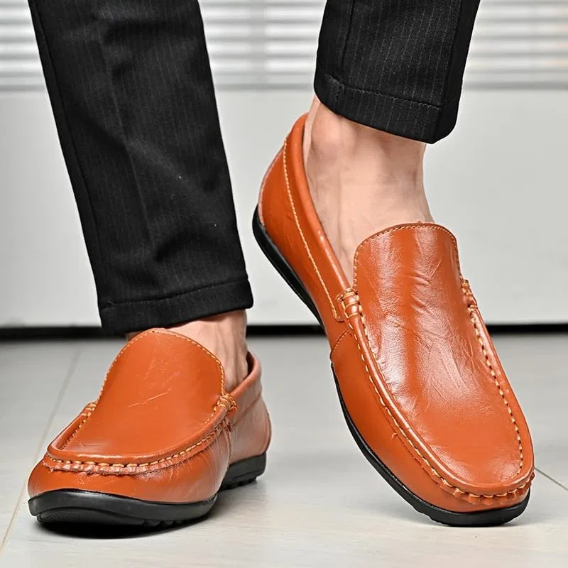 Лоферы кожаные Classic Loafers, оранжевый Zestrelax — фото 2