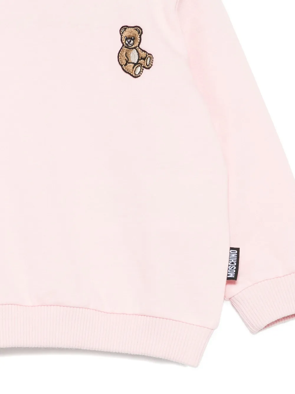 Толстовка с вышивкой Teddy Bear Moschino Kids, розовый — фото 3