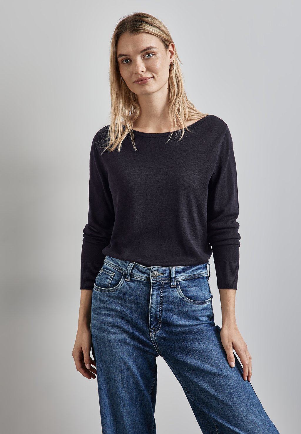 

Джемпер PULLOVER Street One, темно-синий