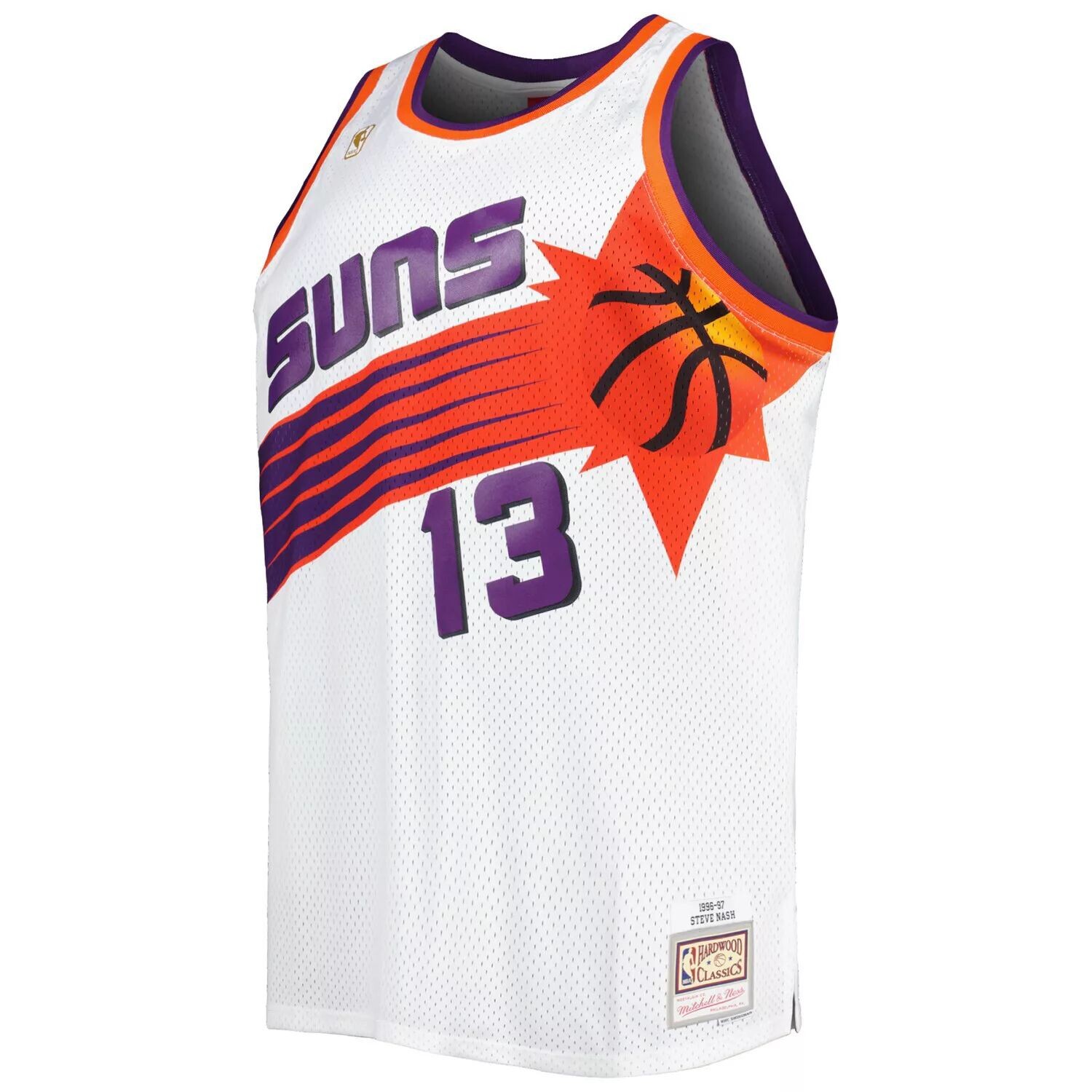 

Мужская майка Mitchell & Ness Steve Nash White Phoenix Suns Big & Tall Hardwood Classics 1996-97 Swingman Джерси