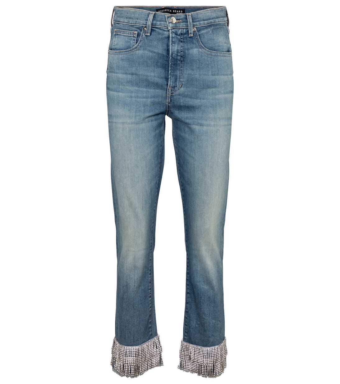 

Узкие джинсы Ryleigh с высокой посадкой и декором Veronica Beard, Bright Glaze