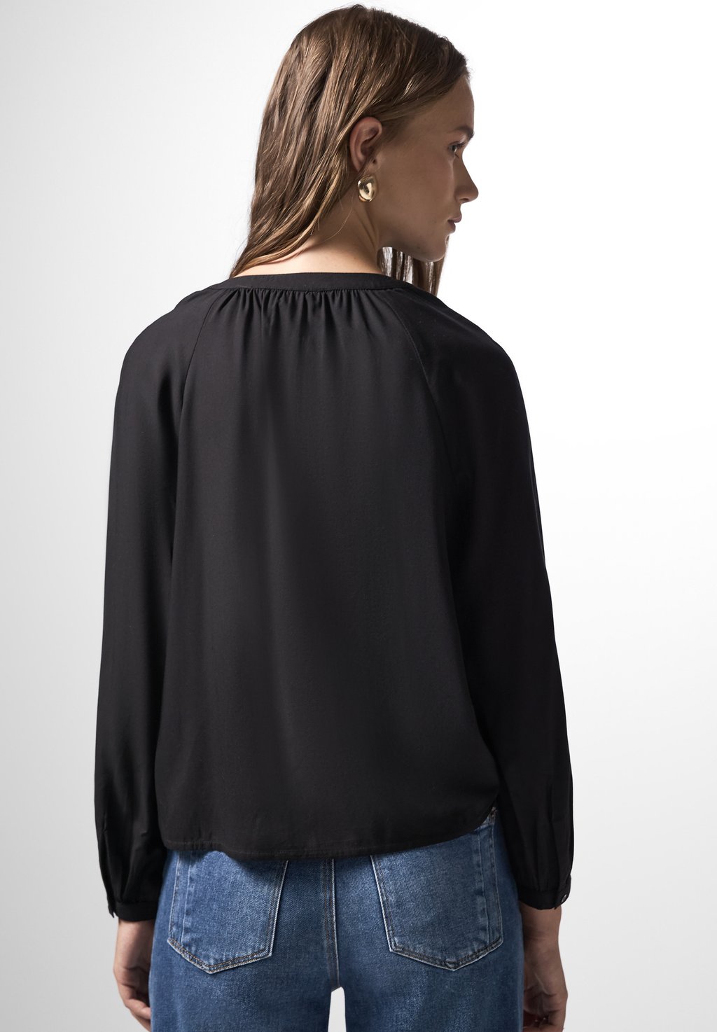 

Блуза RAGLAN IN UNIFARBE Street One Studio, черный