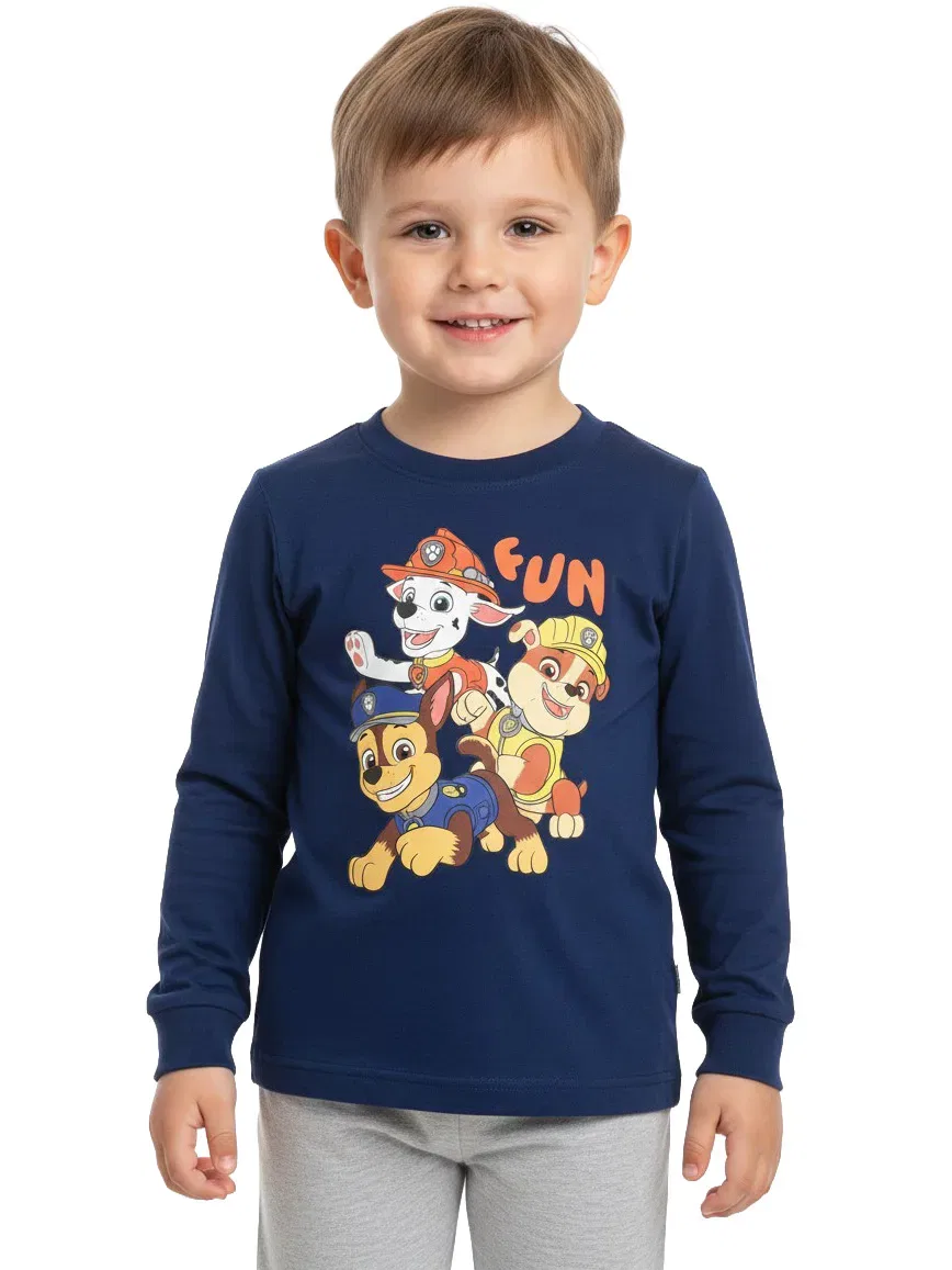 Пижама детская Paw Patrol, синий/серый — фото 4