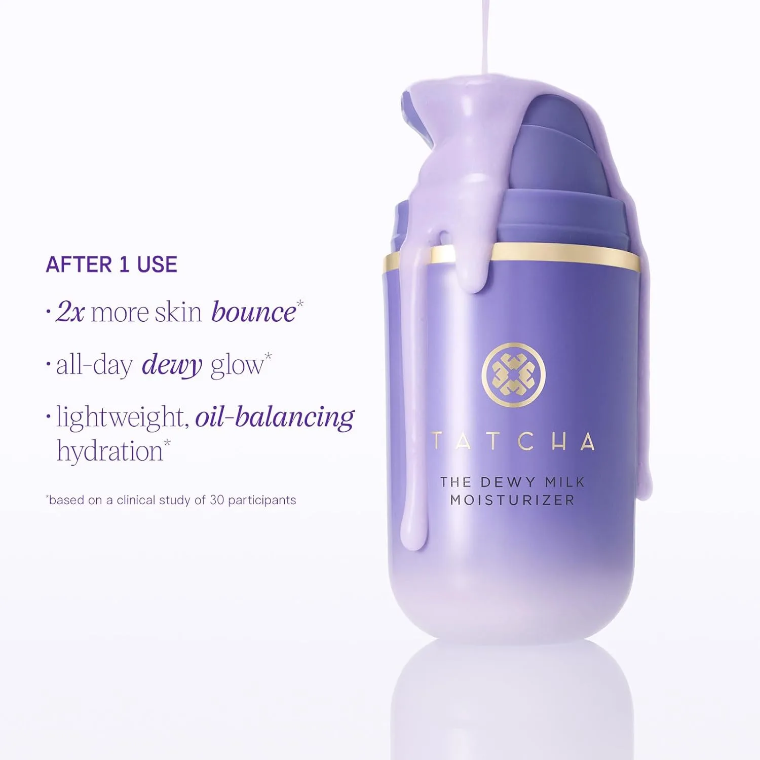 Крем для лица Tatcha — Увлажняющий The Dewy Milk: легкая текстура, балансирует жирность кожи, придает ей, 50 мл — фото 3