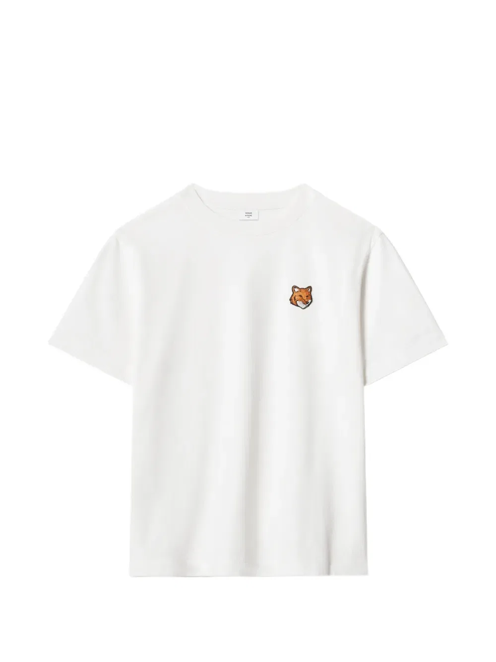 Футболка с нашивкой в виде головы лисы Maison Kitsune Kids, белый