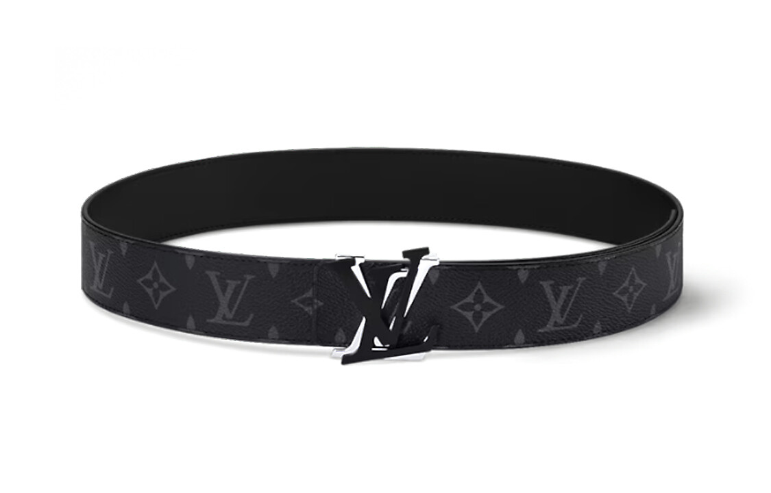 

Ремень кожаный Louis Vuitton с узором, черный