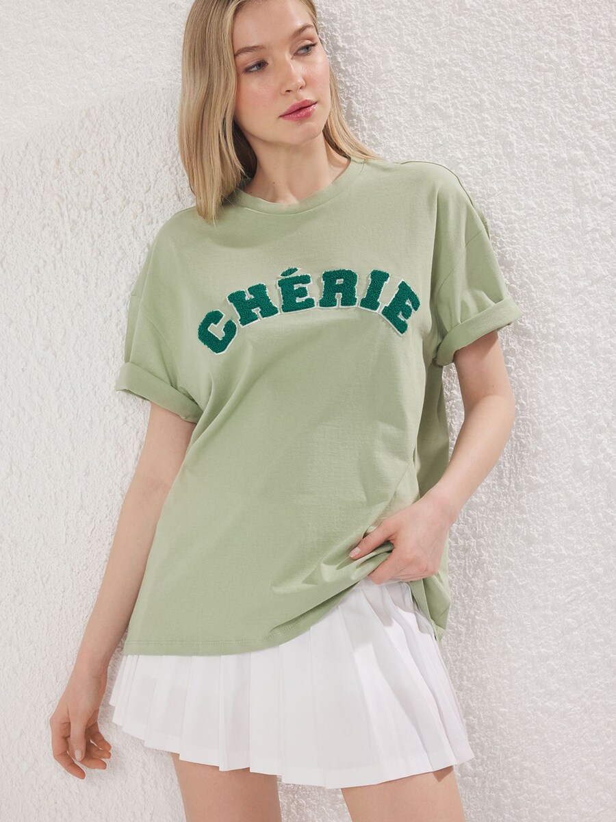

Рубашка Trendyol, цвет Emerald/Pastel green