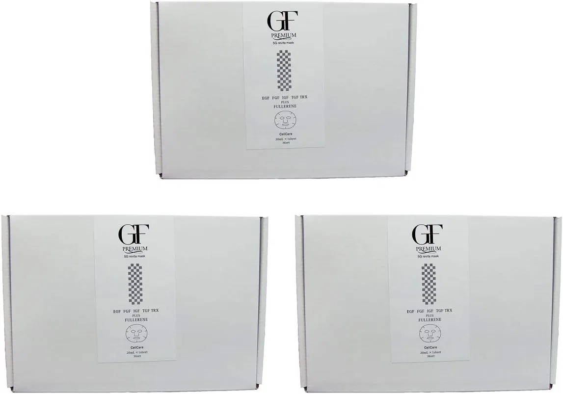 Маска для лица Selcare Cell Care GF Premium Series 5G Revitator Mask, 36 шт, сыворотка, 3 набора