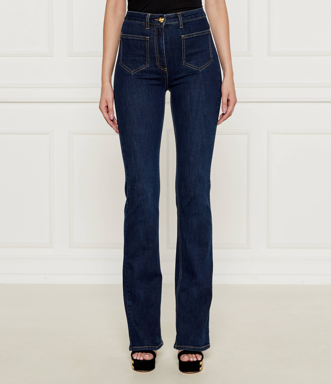 

Джинсы Elisabetta Franchi Slim Fit, темно-синий