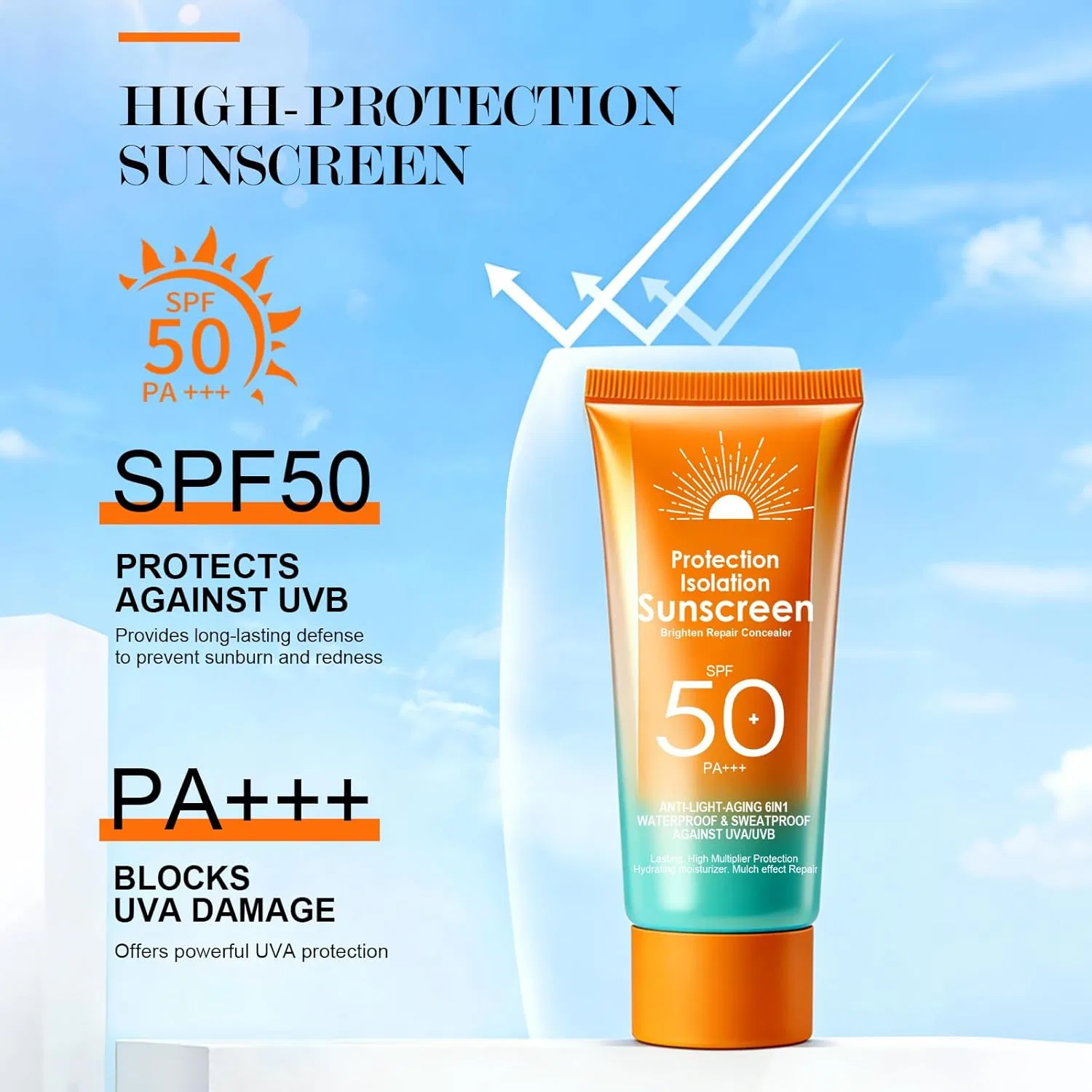Увлажняющий солнцезащитный крем для лица SPF 50 Universestar — фото 2