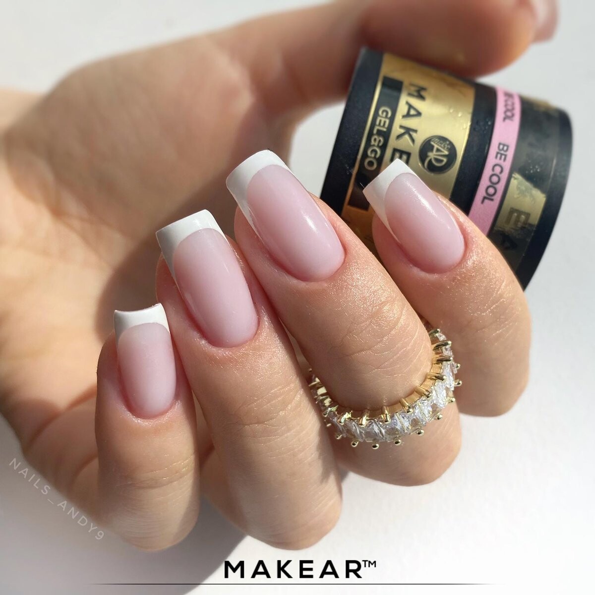 Makear, Gel&go, наращивающий гель для ногтей, Gg24 Glitter Lila Rose, 15 мл — фото 3