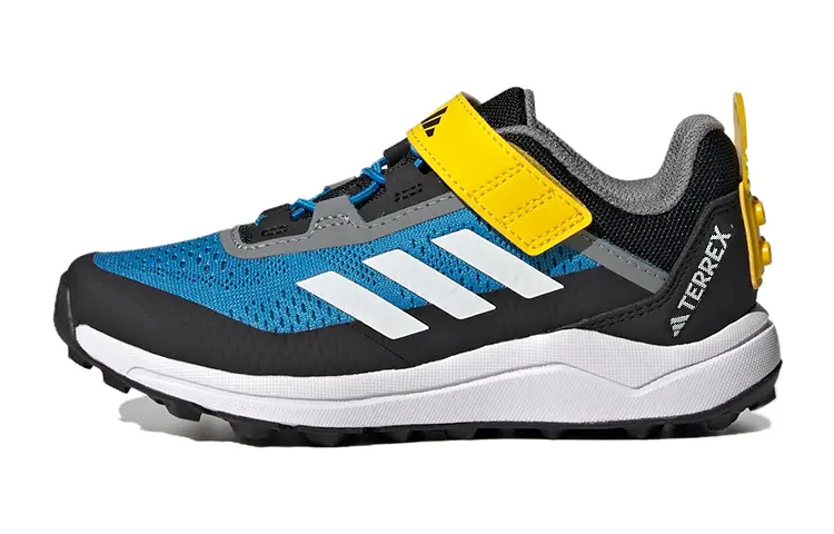 

Кроссовки adidas Terrex Agravic Flow Trail LEGO Bright Blue Cloud White Grey Three GS, черный/синий/желтый