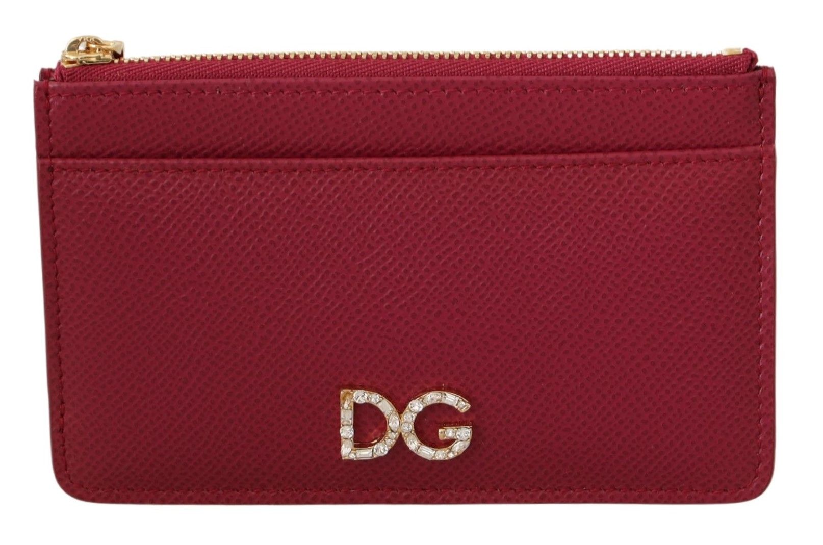 

Шикарный розовый кожаный кошелек-держатель карт на молнии Dolce & Gabbana