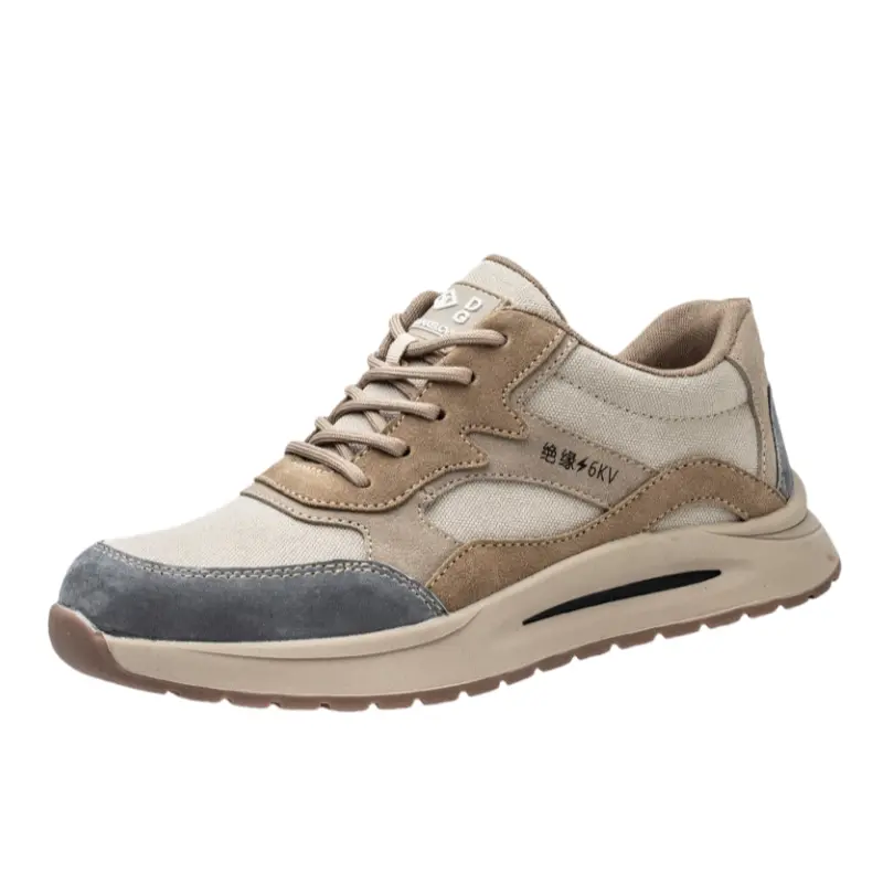 

DINGGU Скользоустойчивые износостойкие дышащие мужские лоу-топы бежевые, цвет Beige