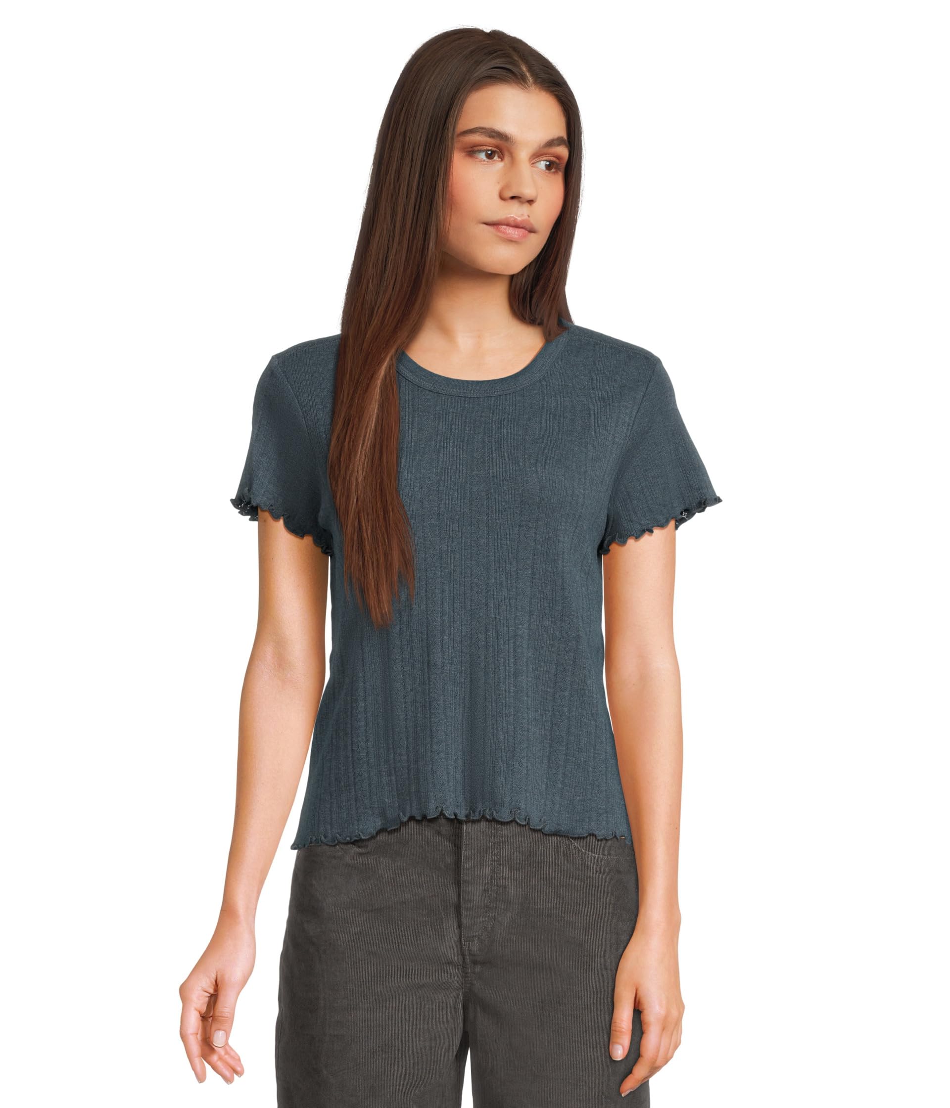 

Футболка Toad&Co Foothill Pointelle Short Sleeve Baby Tee, цвет Midnight