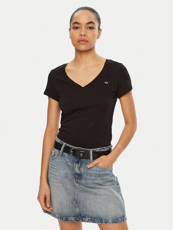 

Футболка узкого кроя Tommy Jeans, черный