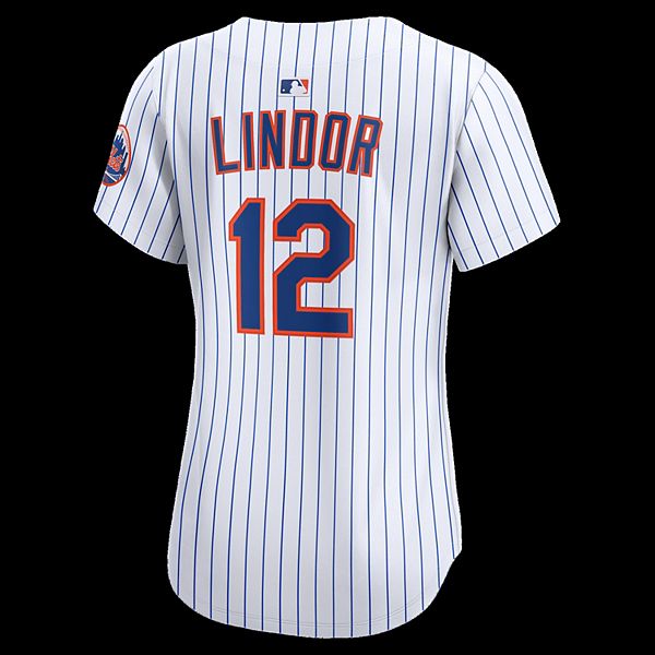 Женская белая домашняя лимитированная футболка Francisco Lindor New York Mets Nike — фото 4