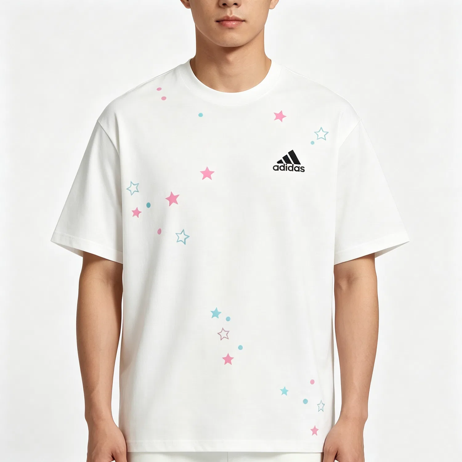 Футболка хлопковая Adidas MUST HAVES белая — фото 4