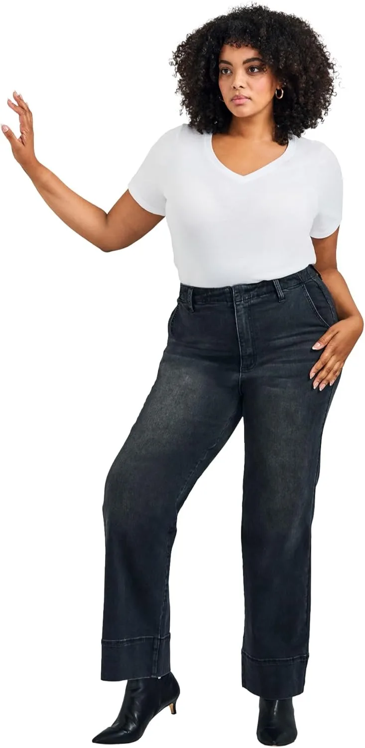 

Женские джинсы Avenue Plus Size Kira Wide Leg