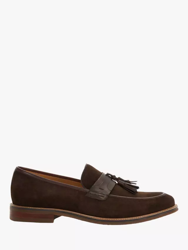

Лоферы Dune Simley Suede Tassel, коричневый