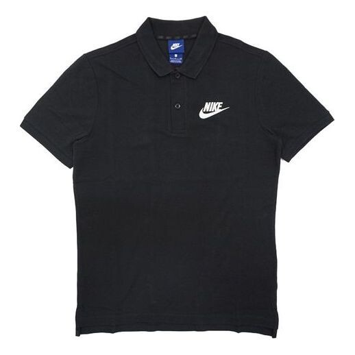 

Футболка small logo casual sports short sleeve polo shirt black Nike, черный