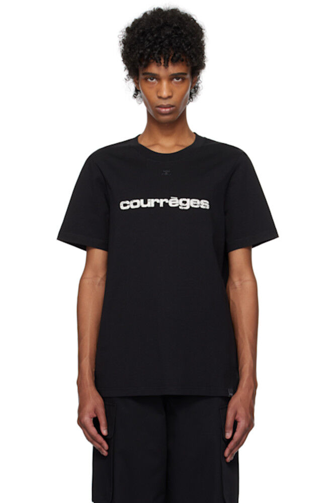 

Черная футболка с принтом AC Courrèges