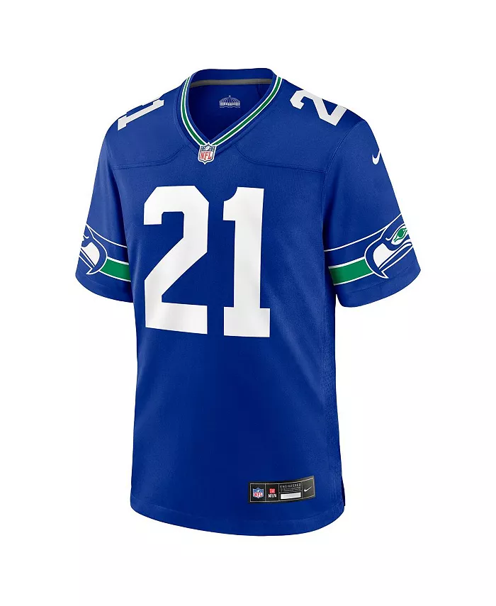 Мужская игровая футболка Devon Witherspoon College Seattle Seahawks, выбор в первом раунде драфта НФЛ 2023 Nike, синий — фото 3