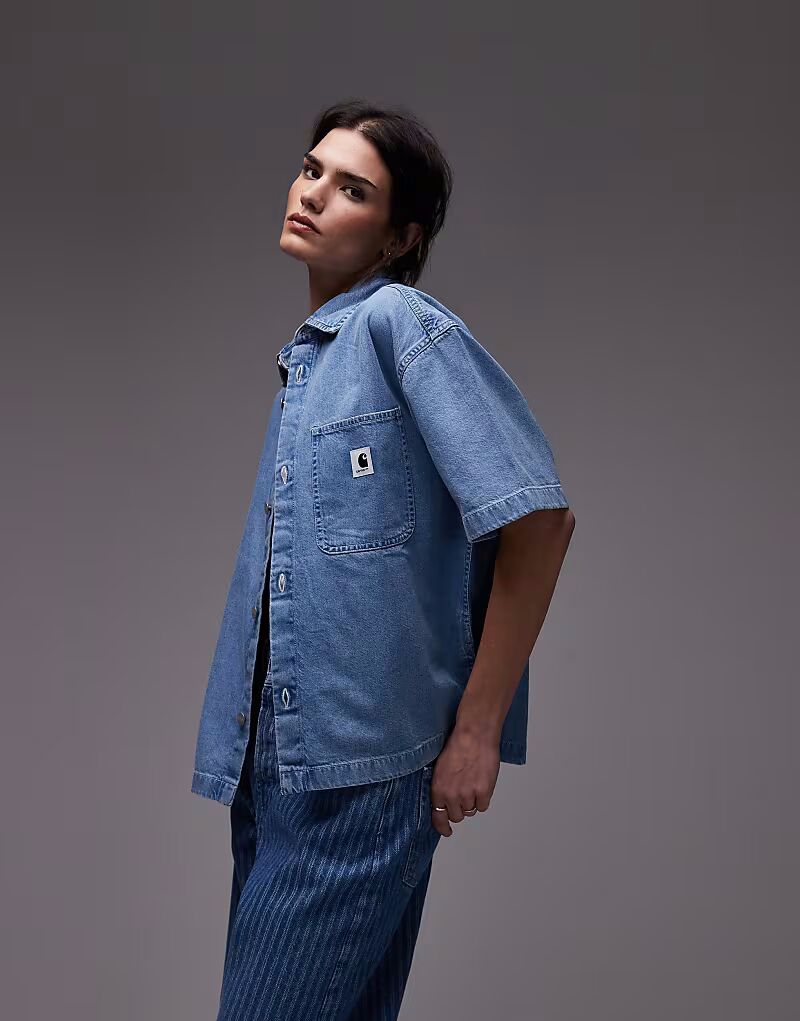 

Джинсовая рубашка Carhartt WIP Lovilia светлого оттенка