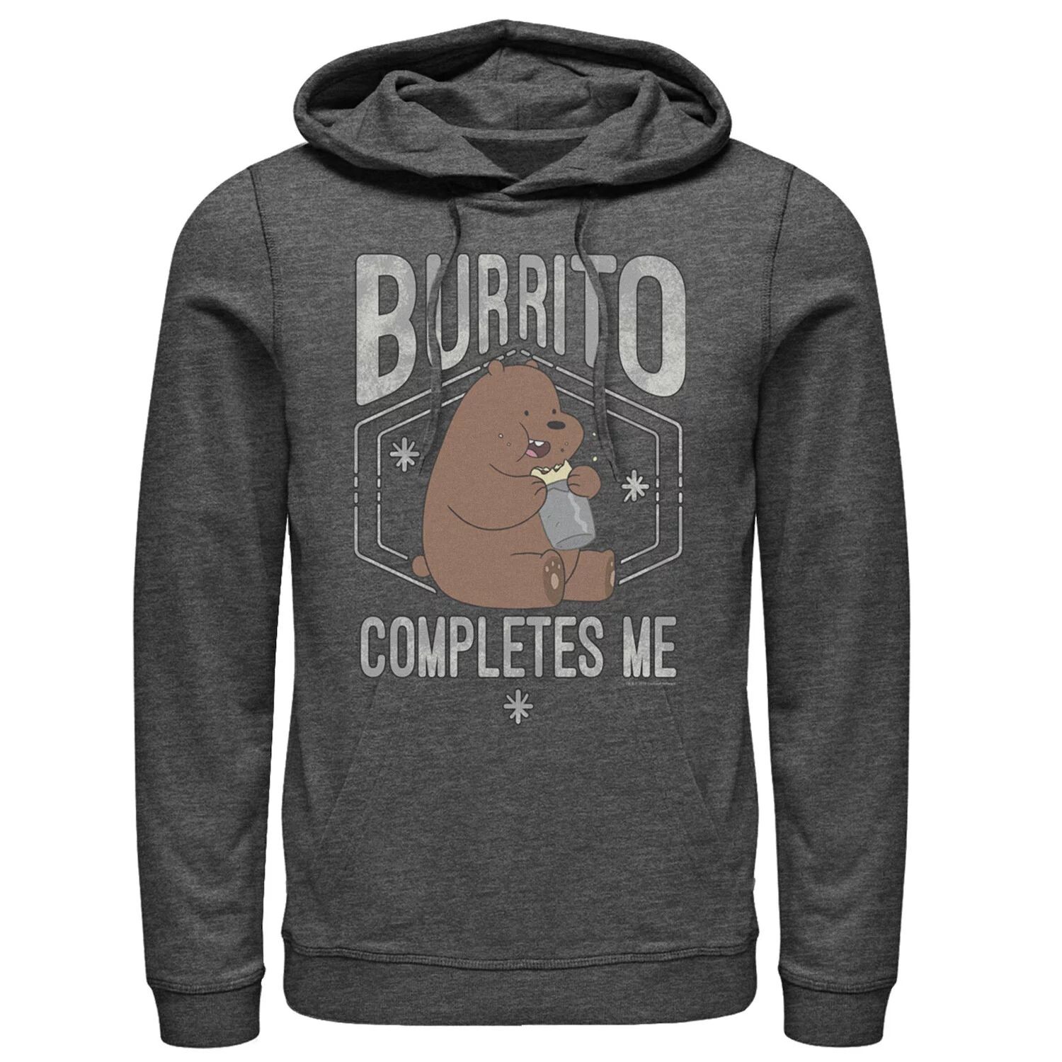 

Мужская толстовка с капюшоном Cartoon Network We Bare Bears Burrito Completes Me Licensed Character