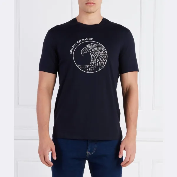 

Футболка стандартного кроя Armani Exchange, синий