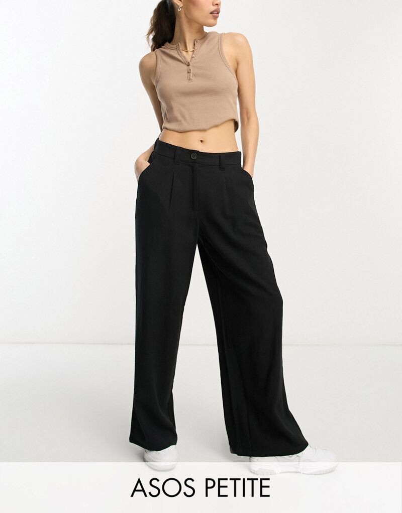 

ASOS DESIGN Petite — черные льняные брюки для папы