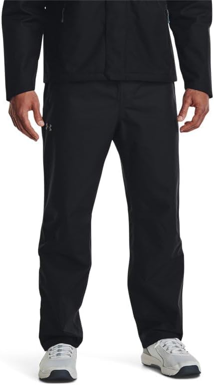 

Мужские дождевые штаны Under Armour UA Stormproof Lined - водонепроницаемые и дышащие, Black/Pitch Gray