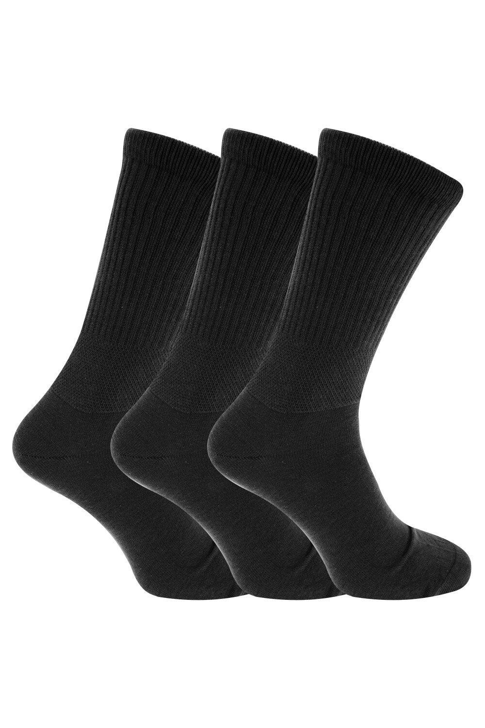

Очень широкие удобные носки для диабетиков (3 пары) Universal Textiles, черный