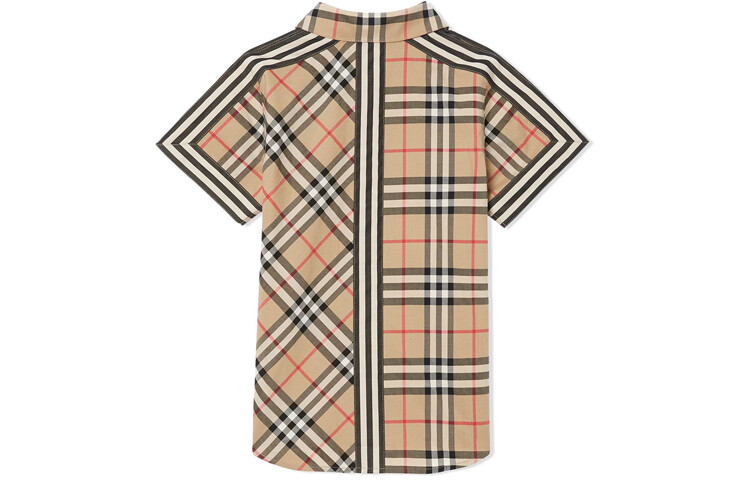 Детская рубашка Burberry, цвет Archive Beige — фото 2