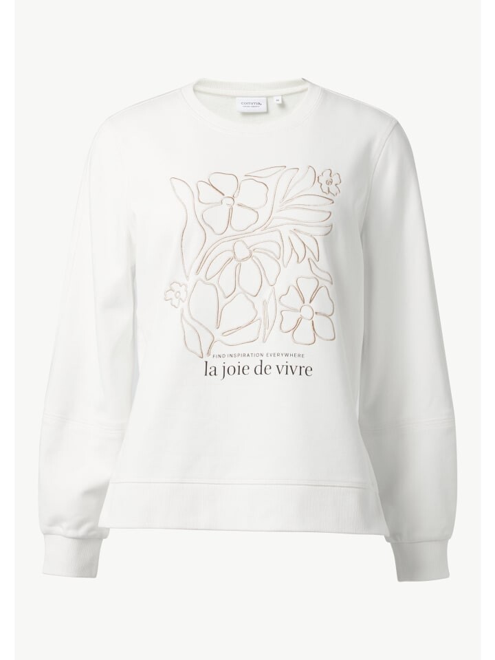 

Толстовка comma CI Sweatshirt langarm, белый