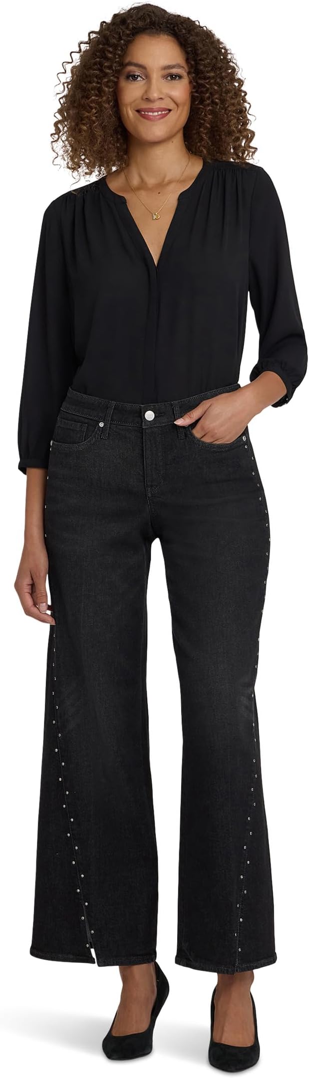 

Женские джинсы Petite Teresa Wide Leg в цвете French Nightfall NYDJ, French Nightfall