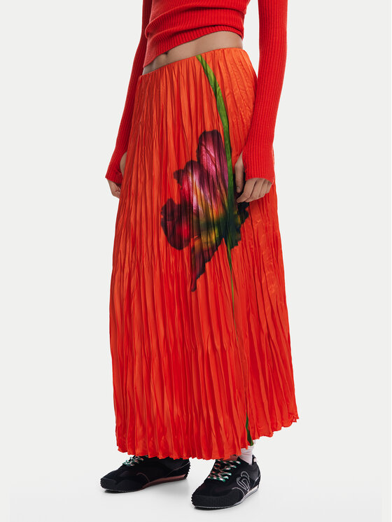 

Юбка в складку стандартный крой Follet 25SWFW06 Desigual, оранжевый